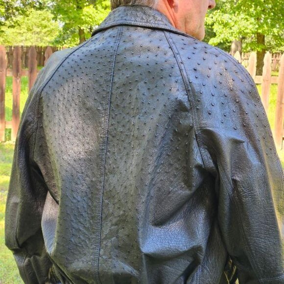 Bernini of Italy FULL Quill OSTRICH Bomber Style Jacket - Picture 2 of 11